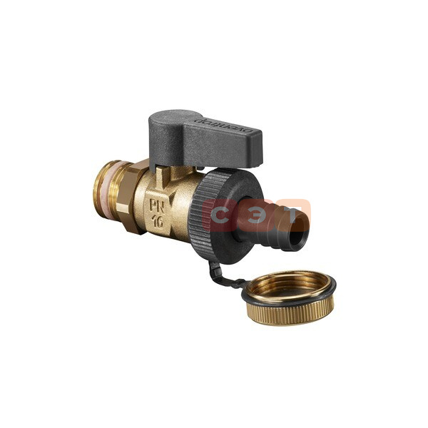 Кран шаровый ( с колпачком и штуцером для шланга) Optiflex KFE  1/2"